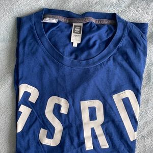 G-star raw t-shirt in blue with GSRD print.